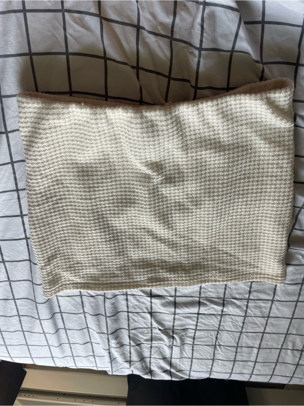 Cream Knit Tube Skirt - Brand Unknown